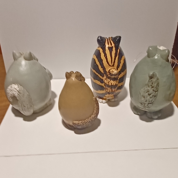 EUC Vintage 1997 Set of 4 Fat Cat Figurines by Enesco Vicki Thomas Collection - Picture 3 of 11